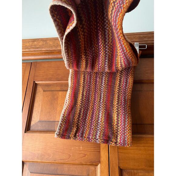 J. Jill Women's 100% Acrylic Multicolor Rainbow Stripe Infinity Scarf One Size - Picture 6 of 6